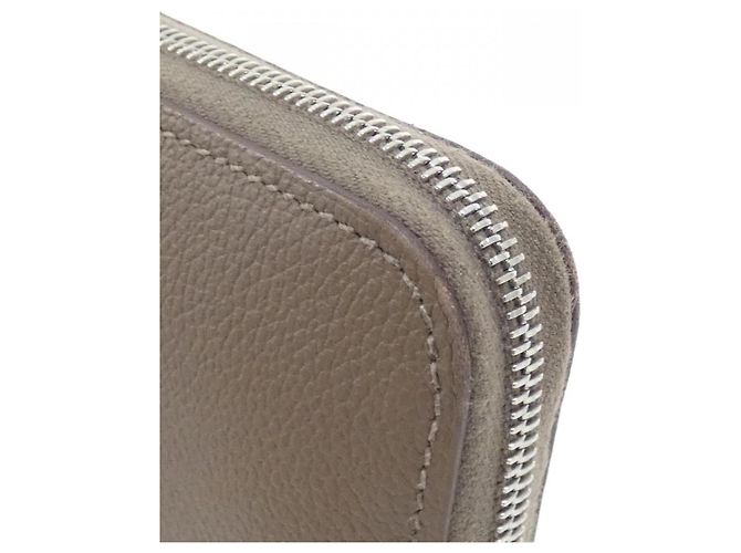 Hermès Hermes Mervilleuses Lanternes Silk In Compact Wallet 086387CK Azul Gris pardo - vista 3