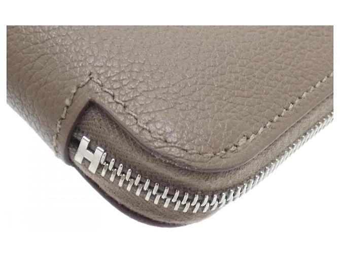 Hermès Hermes Mervilleuses Lanternes Silk In Compact Wallet 086387CK Azul Gris pardo - vista 4