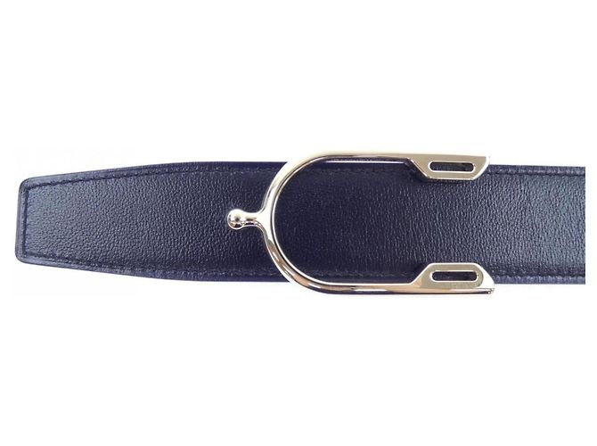 Hermès Cintura Standard Hermes in Nero/Marrone - vista 2