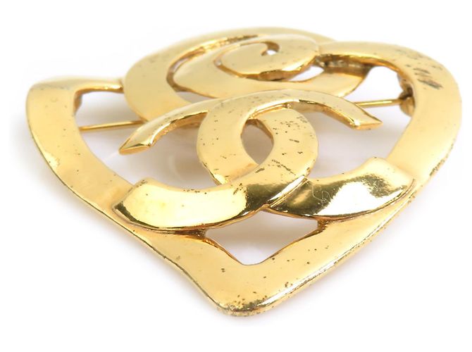 Spilla in metallo dorato Chanel D'oro - vista 2