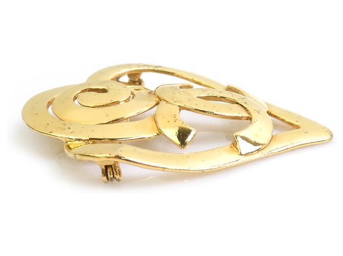Spilla in metallo dorato Chanel D'oro - vista 3