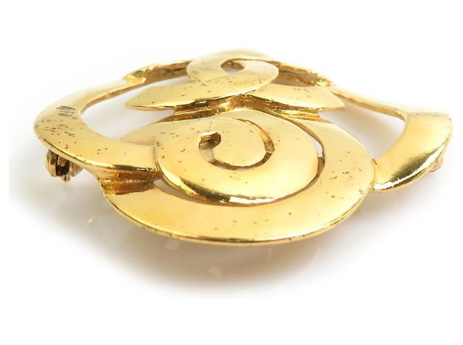 Spilla in metallo dorato Chanel D'oro - vista 4