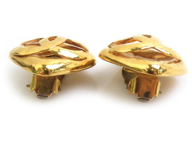 Orecchini a clip Chanel in metallo dorato D'oro - vista 3