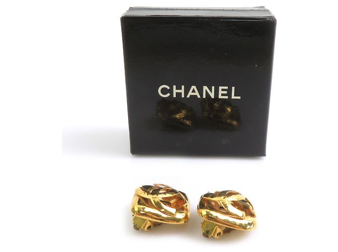 Orecchini a clip Chanel in metallo dorato D'oro - vista 8