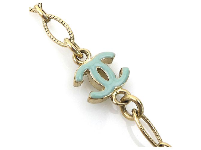Collar Chanel Coco Mark Multicolor Dorado - vista 10