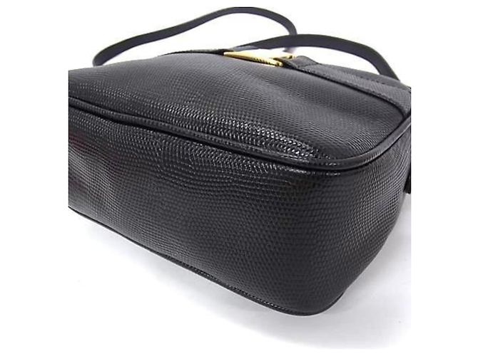 Borsa a tracolla Salvatore Ferragamo Vara in pelle di vitello embossed nera Nero - vista 4