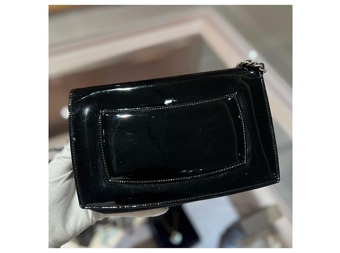 Bolso de cadena Chanel de piel charol negra Negro - vista 4