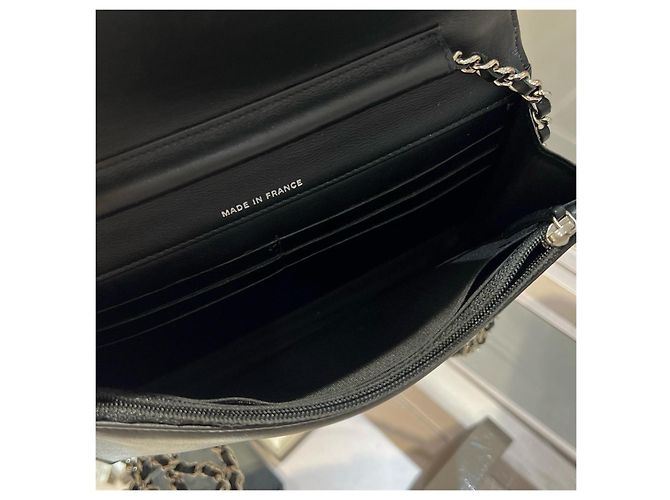 Bolso de cadena Chanel de piel charol negra Negro - vista 7