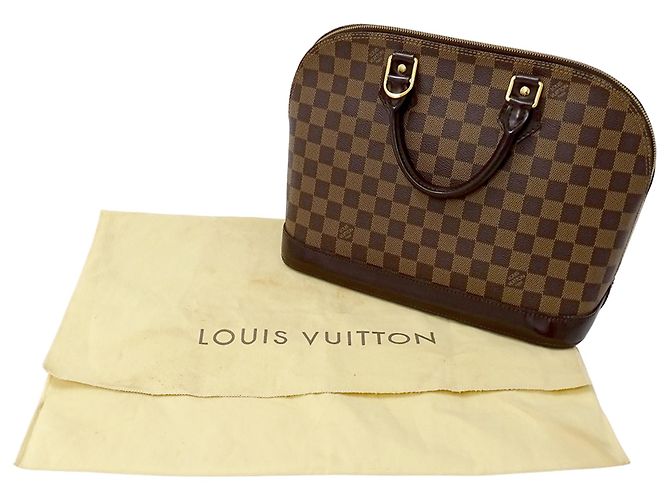 Borsa a mano Louis Vuitton Damier Alma Marrone Damier ebene - vista 15