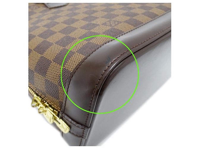 Borsa a mano Louis Vuitton Damier Alma Marrone Damier ebene - vista 9