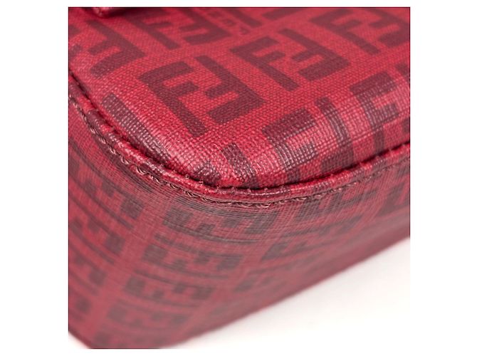 Borsa a spalla Fendi Zucchino Mamma Baguette Rosso - vista 3