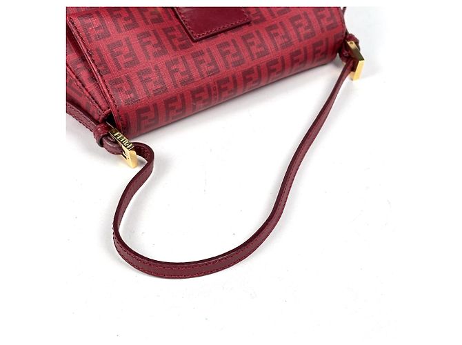 Borsa a spalla Fendi Zucchino Mamma Baguette Rosso - vista 6