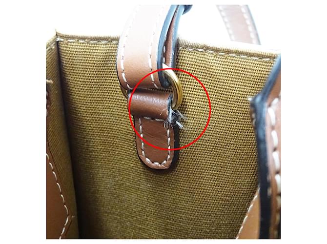 Céline Borsa Celine Triomphe Mini Vertical Cabas Marrone Bianco - vista 15