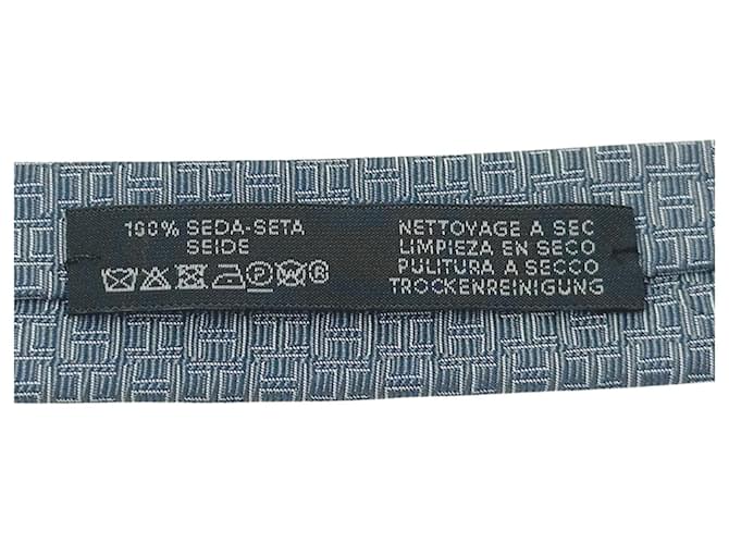 Hermès Cravatta in seta blu da uomo Hermes - vista 6