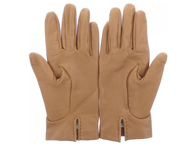 Hermès Hermes Bonnie Chaine d'Ancre Warm Handschuhe Braun - Ansicht 2