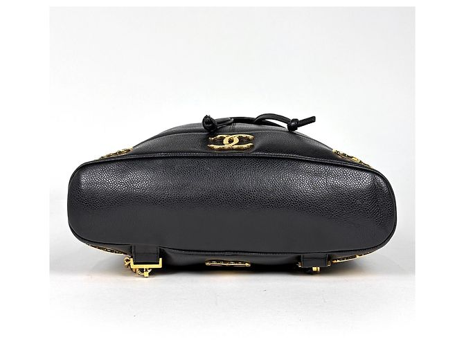 Zaino Chanel nero in vitello grana - vista 3