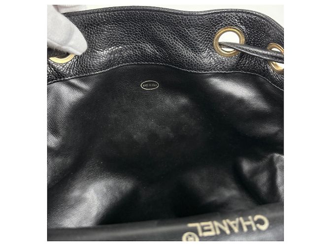 Zaino Chanel nero in vitello grana - vista 8