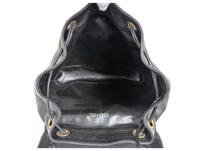 Zaino Chanel nero in vitello grana - vista 9