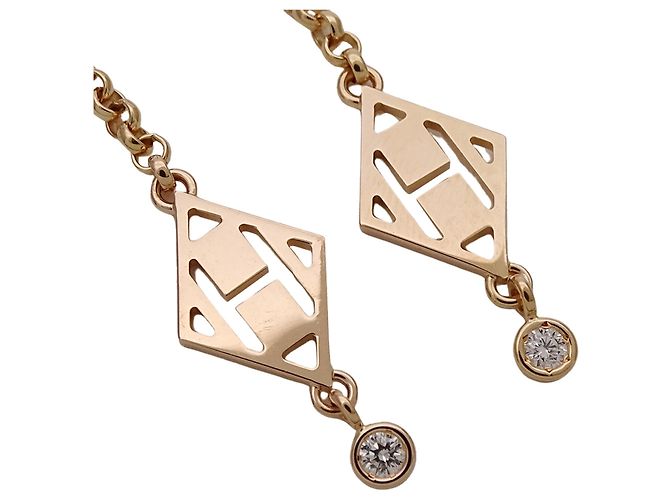 Hermès Orecchini a lobo Hermes Pink Gold D'oro - vista 7