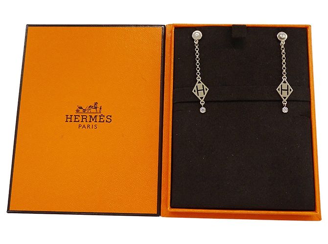 Hermès Orecchini a lobo Hermes Pink Gold D'oro - vista 8