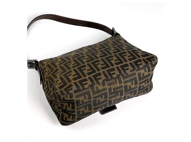 Bolsa de Ombro Fendi Zucca Pattern Mamma Baguette Marrom - vista 2