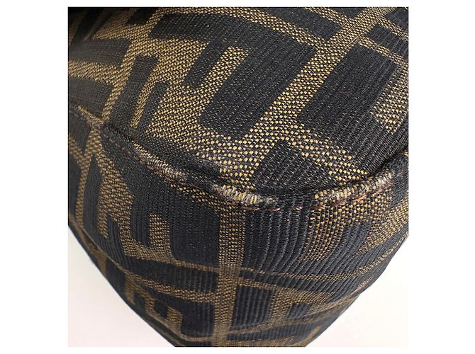 Bolsa de Ombro Fendi Zucca Pattern Mamma Baguette Marrom - vista 3