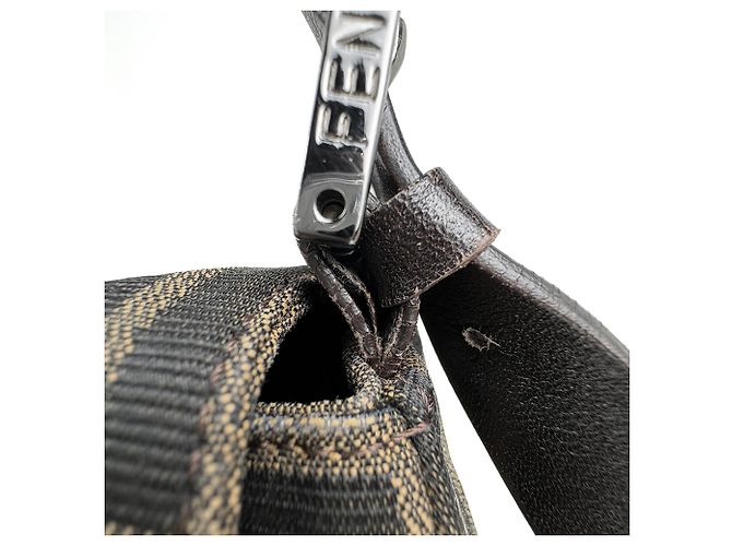 Bolsa de Ombro Fendi Zucca Pattern Mamma Baguette Marrom - vista 5