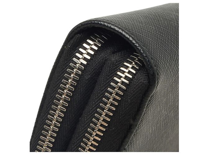 Saffiano Borsa a tracolla Prada con placca logo triangolare Nero - vista 4