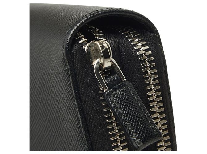 Saffiano Borsa a tracolla Prada con placca logo triangolare Nero - vista 5
