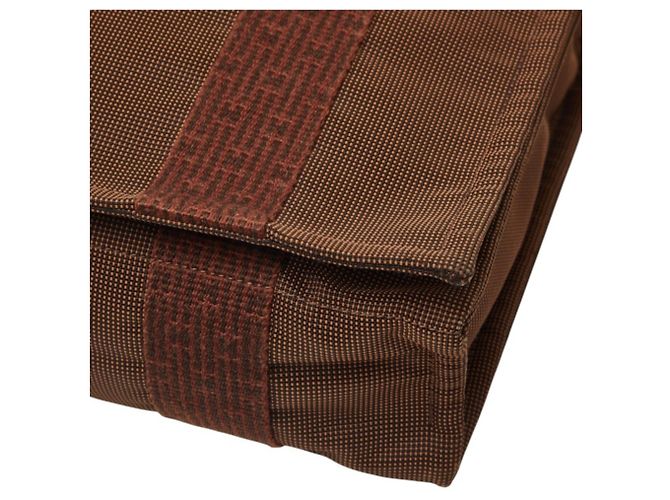 Hermès Borsa a tracolla Hermes Herline Bassas MM Marrone - vista 4