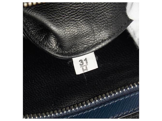 Saffiano Borsetta Prada con placca logo Triangle Blu navy - vista 10