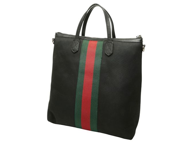Borsa Tote Gucci Sherry Line Nero - vista 2