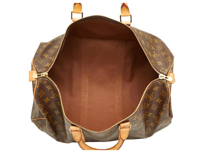 Borsa Boston Louis Vuitton Monogram Keepall 50 Marrone - vista 9
