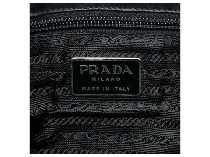 Borsa monospalla Prada con placca logo Triangle Beige - vista 9