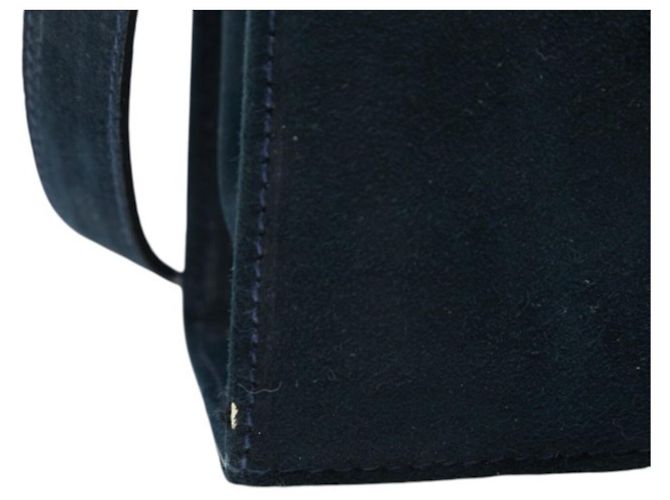 Sac à main Salvatore Ferragamo Vara Doré Bleu Marine - vue 4