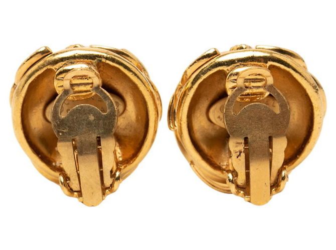 Orecchini a clip Chanel Vintage Coco Mark D'oro - vista 2