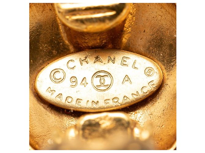 Orecchini a clip Chanel Vintage Coco Mark D'oro - vista 3