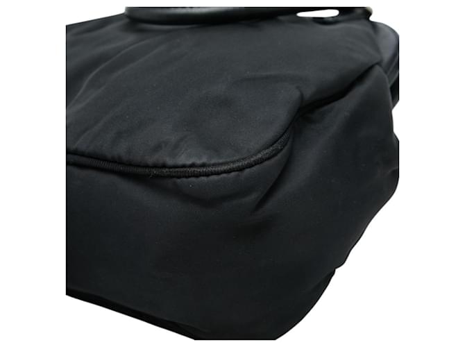 Borsa a mano da sera Prada con placca logo Triangle Nero - vista 6
