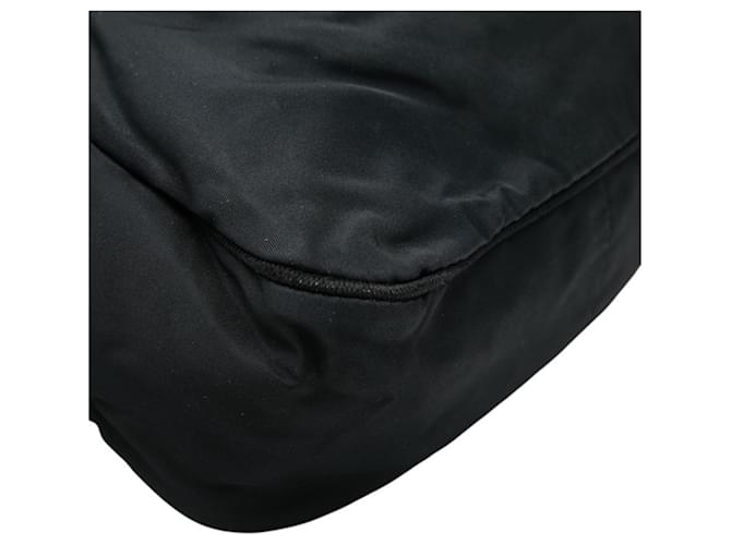 Borsa a mano da sera Prada con placca logo Triangle Nero - vista 7