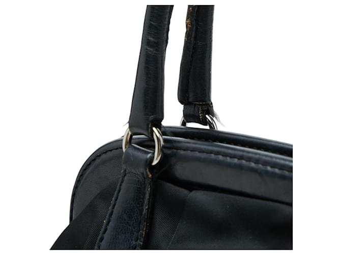 Borsa a mano da sera Prada con placca logo Triangle Nero - vista 8
