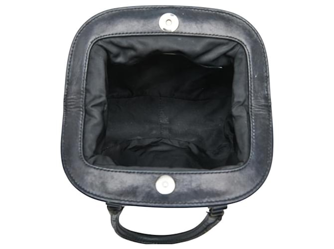 Borsa a mano da sera Prada con placca logo Triangle Nero - vista 9
