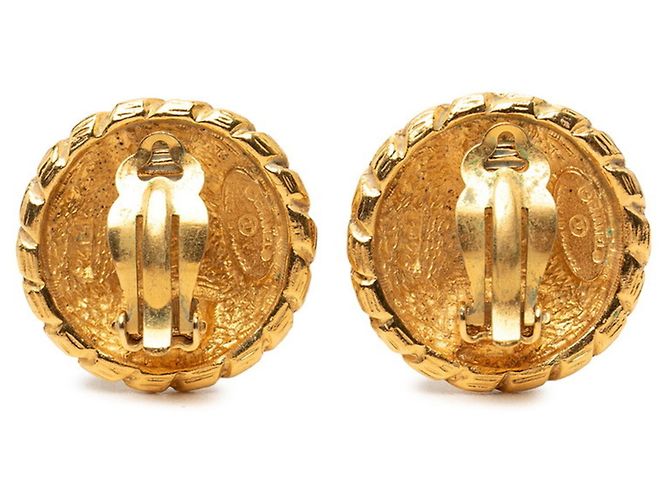 Orecchini a clip Chanel Vintage Coco Mark D'oro - vista 2