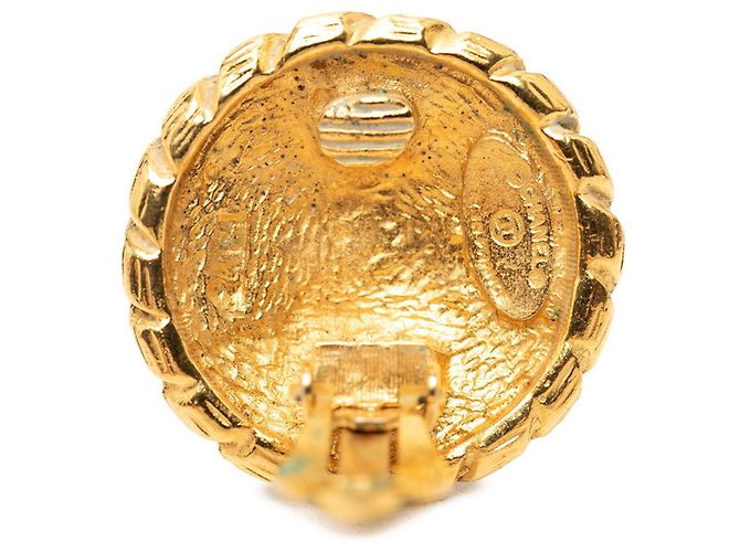 Orecchini a clip Chanel Vintage Coco Mark D'oro - vista 3