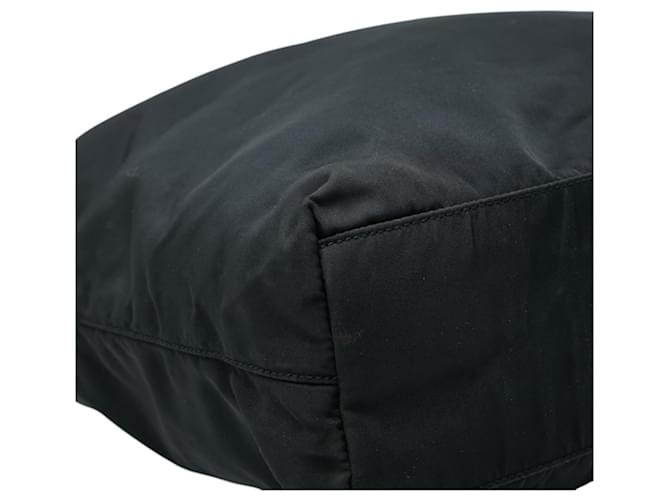 Prada Triangle Logo Plate Tote Bag Schwarz - Ansicht 5