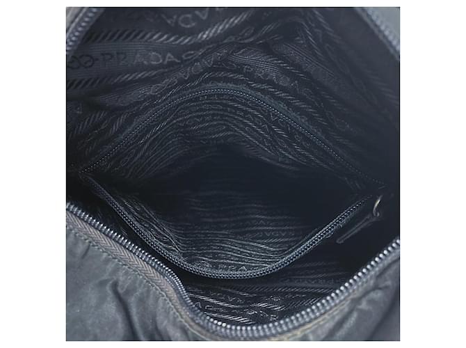 Prada Triangle Logo Plate Tote Bag Schwarz - Ansicht 9
