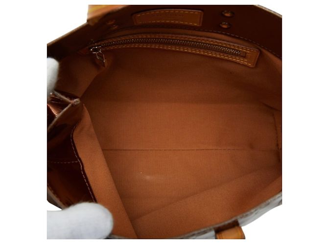 Bolsa Louis Vuitton Monogram Vernis Lead PM Marrom Bronze - vista 8