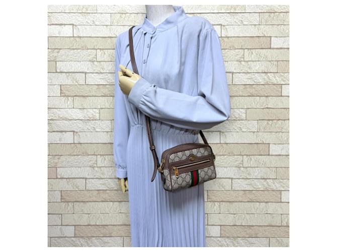 Borsa Mini Gucci Ophidia Marrone Beige - vista 2