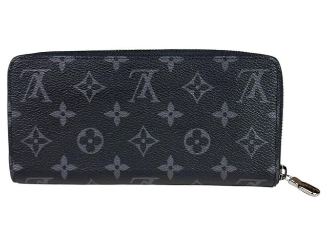 Louis Vuitton Zippy Wallet Horizontal Monogram Eclipse Marrone Nero Multicolore Monogramma - vista 2