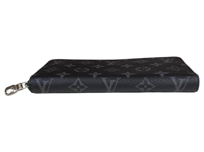 Louis Vuitton Zippy Wallet Horizontal Monogram Eclipse Marrone Nero Multicolore Monogramma - vista 5