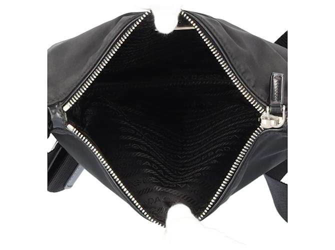 Borsa a tracolla Prada in nylon nero - vista 7